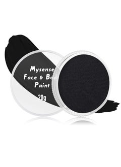 Mysense Mysense Black Face Body Paint Makeup,Water Activated Painting for Adults Children Sugar Skull Day of the Dead Skeleton Joker Ghost Zombie Cosplay SFX Costume Festivals Halloween,20g 