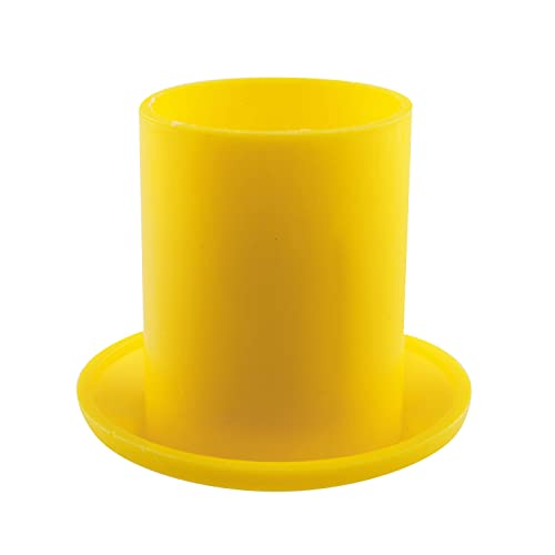 JCBIZ 12pcs Plastic Reinforced Protective Cap Yellow Safety Mushroom Survey Rebar Cap for Diameter 10-25mm Reinforcement - Image 4