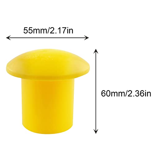 JCBIZ 12pcs Plastic Reinforced Protective Cap Yellow Safety Mushroom Survey Rebar Cap for Diameter 10-25mm Reinforcement - Image 5