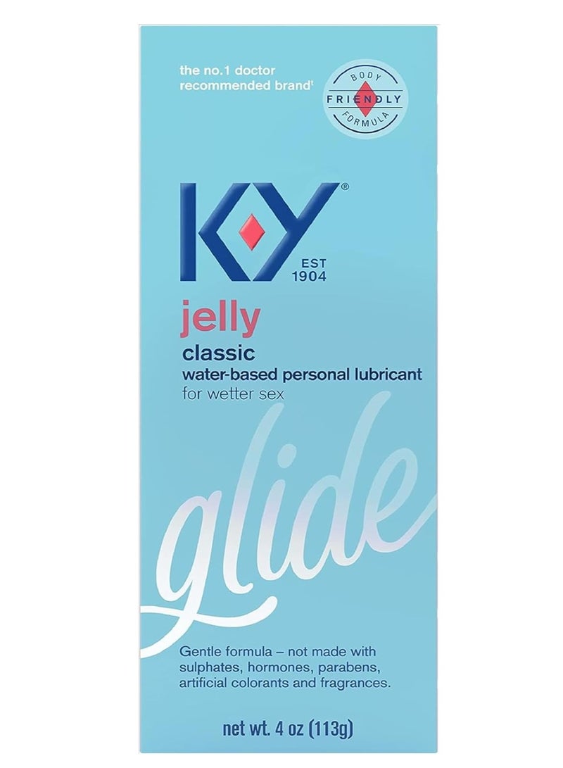 كيه - واي مُزلق كي واي جيلي المائي، مُزلق شخصي غير دهني قائم على الماء للنساء والرجال، مُزلق شخصي مناسب للواقي الذكري، 2 أونصة - Image 1