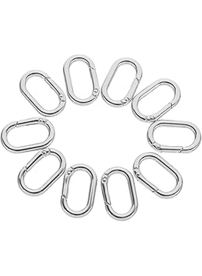 10 Pieces Oval Spring Buckle Replacement for DIY Keyring Bag Backpack Handbag - Image 1