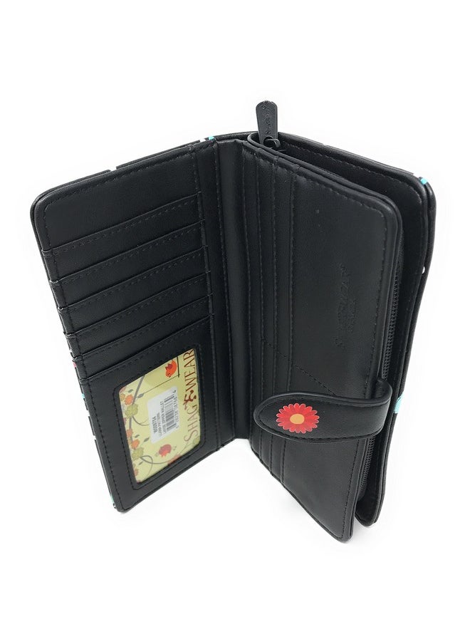 Shag Wear Llama Large Animal Wallet For Women Faux Vegan Leather 7 Black  - Image 4