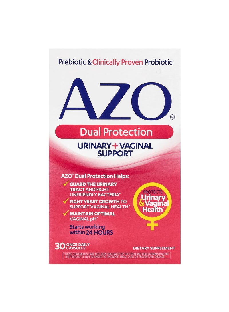 Dual Protection, Urinary + Vaginal Support, 30 Once Daily Capsules