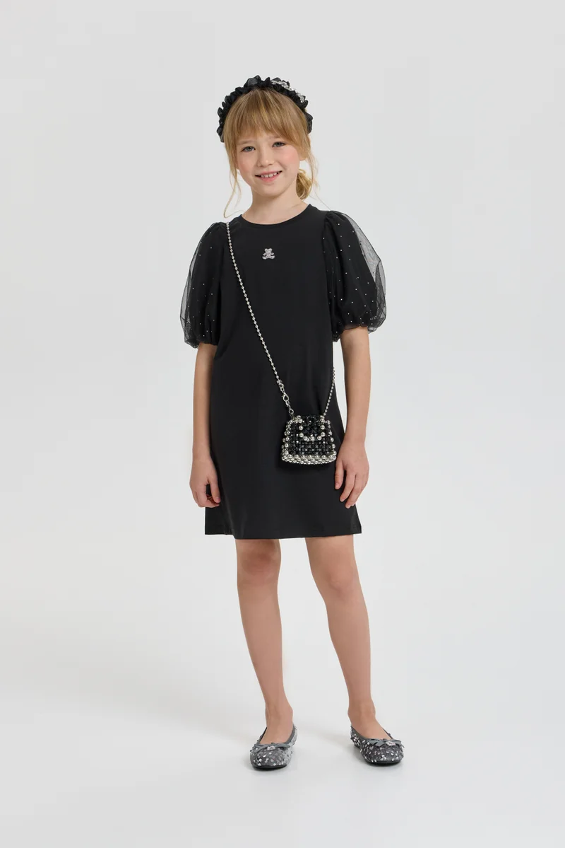 Choupette Black Dress with Purse - Choupette
