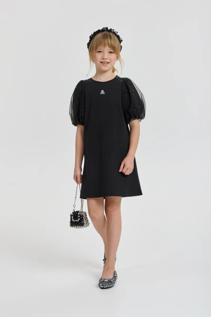 Choupette Black Dress with Purse - Choupette
