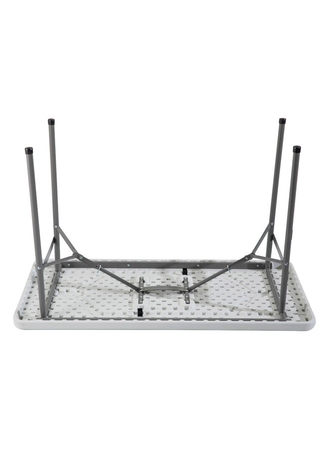 AL SANIDI Foldable Fiberglass Camping Table, Foldable Table for Outdoor and Home Gardens, White, Size 62*122*73Cm  - Image 4