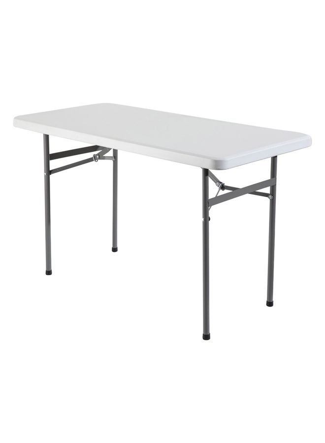 AL SANIDI Foldable Fiberglass Camping Table, Foldable Table for Outdoor and Home Gardens, White, Size 62*122*73Cm  - Image 1