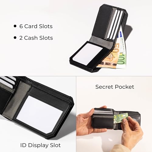 scarters Men Nylon Abundance Infinite Wallet RFID Protected Mindful Microfibre 6 Card Slots & 2 Hidden Pockets Grey - Image 5