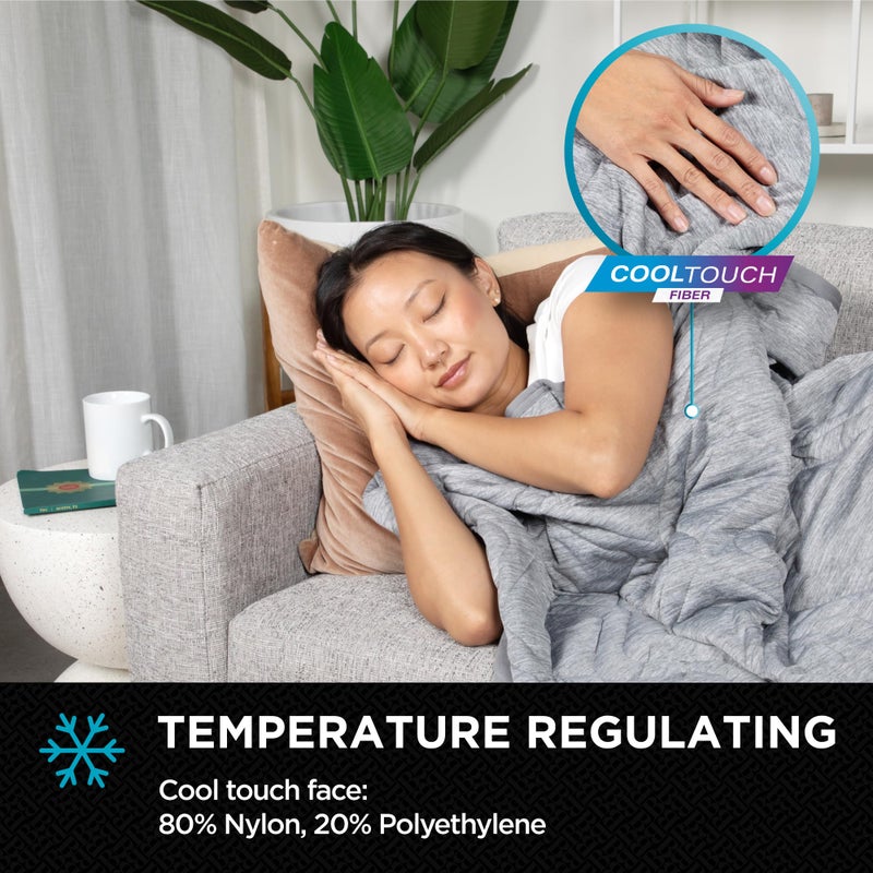 Brookstone Cooling Comfort Throw - Innovative Cooling Dual-Sided Throw - Oversized Cool Blanket for Hot Sleepers - Cooling Blankets for Sleeping - Nylon and Polyethylene Cooling Blanket - Quite Shade - Image 3