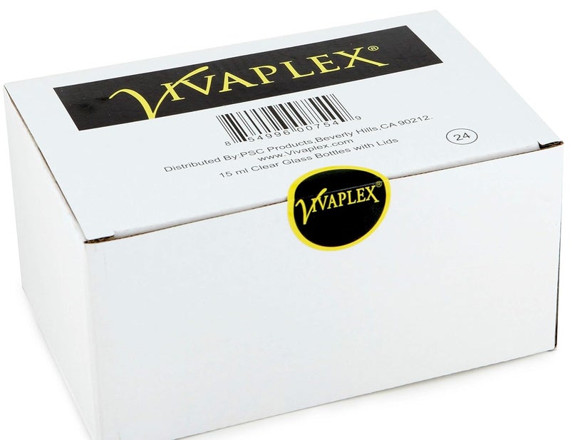 Vivaplex زجاجات فيفابلكس 24 شفافة سعة 15 مل مع أغطية - Image 2