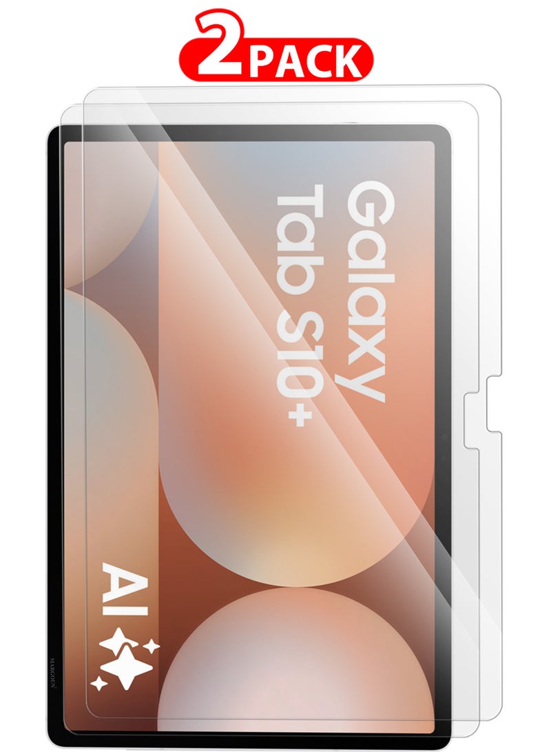 CATANES (for Samsung Galaxy S10 Plus Tab) 2Packs Premium Screen Protector Full Coverage, Scratch-Resistant Anti Bubble - Clear - Image 1