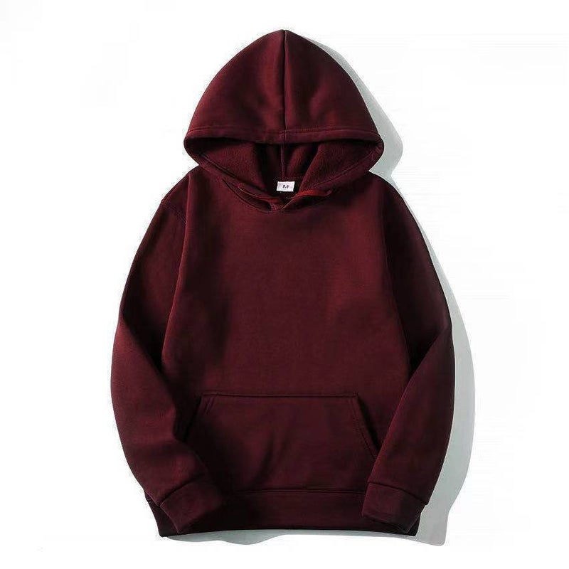 [A generation of hair] hoodie mens and womens sweater class clothing cultural shirt 18 color sports couples sweater Wine red - Image 1