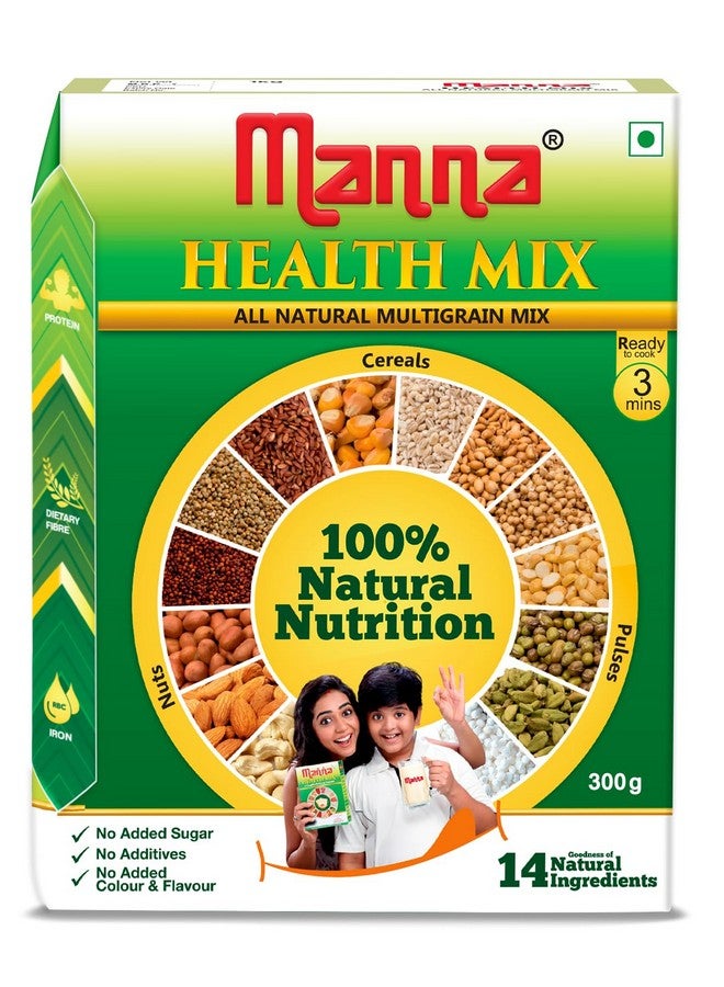 Manna Health Mix 300g, All Natural Kids Nutrition Drink, with 14 ingredients, Zero Sugar. 100% Natural Nutrition - Image 1