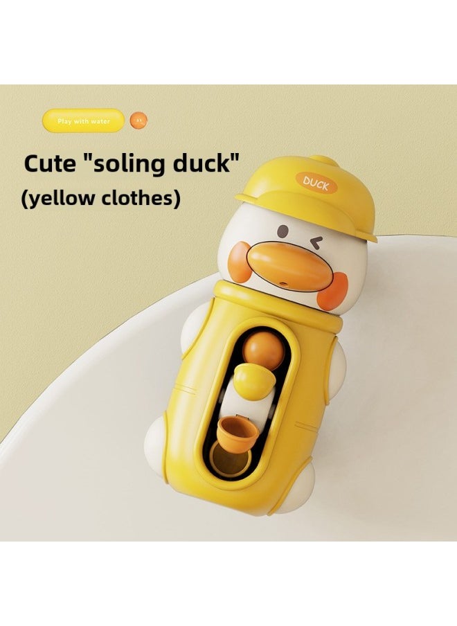 Generic - Baby Bathing Toy MengMeng Duck Swivel Water Truck Children's Water Play Small Elephant Water Spray Shower For Boys And Girls Babies-Color:Yellow Water Car Duckling - Image 1