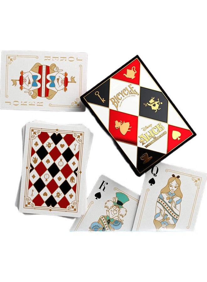 Bicycle بطاقات اللعب، مجموعة سلسلة ديزني، لعبة ورق ذات طابع، مغامرات أليس في بلاد العجائب - Image 2