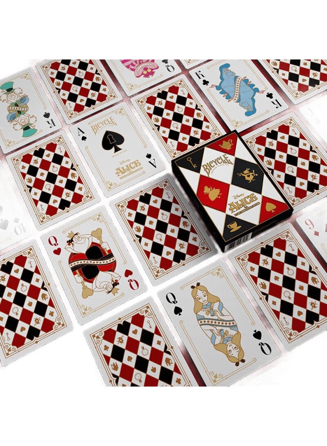 Bicycle بطاقات اللعب، مجموعة سلسلة ديزني، لعبة ورق ذات طابع، مغامرات أليس في بلاد العجائب - Image 3