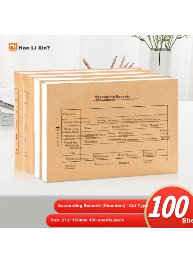 LISON Haolixin (Lison) 1315-Accounting File (Voucher) Cover, Cut-Out Style, 212*150Mm, 100 Sheets/Pack, 50 Sets/Pack, Jingniu A5 Voucher Binding, Nationwide Standard - Image 1
