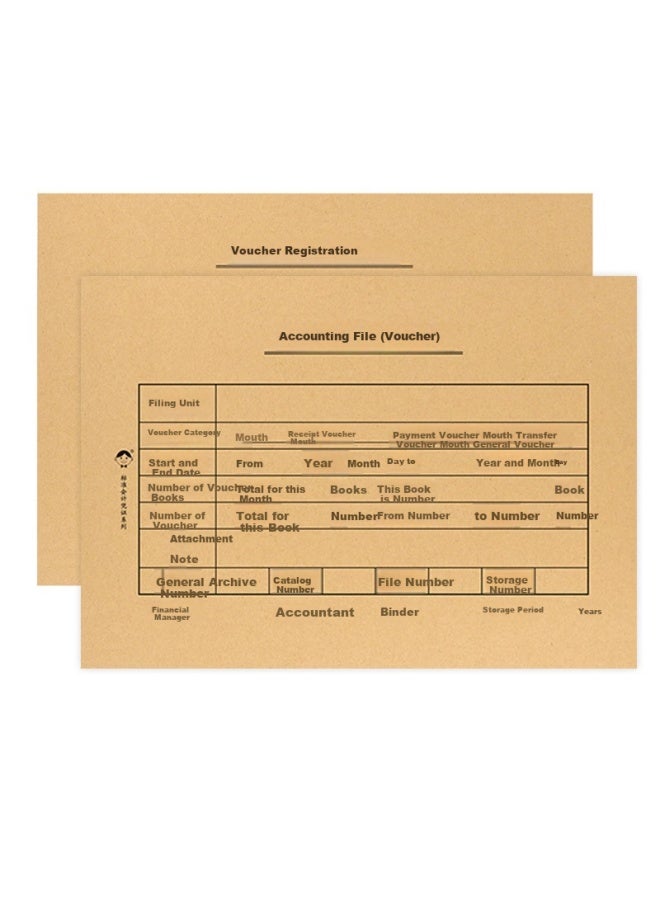 LISON Haolixin (Lison) 1315-Accounting File (Voucher) Cover, Cut-Out Style, 212*150Mm, 100 Sheets/Pack, 50 Sets/Pack, Jingniu A5 Voucher Binding, Nationwide Standard - Image 2