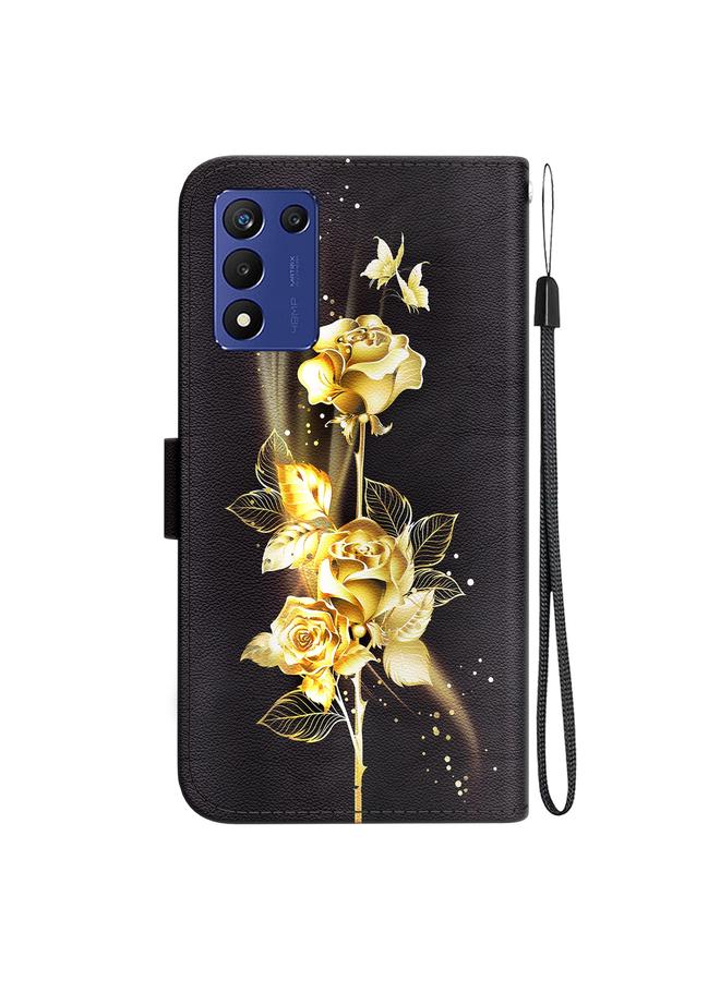 اس-توب جراب هاتف OPPO K9s 5G مصنوع من الجلد برسومات ملونة وملمس كريستالي - Image 3