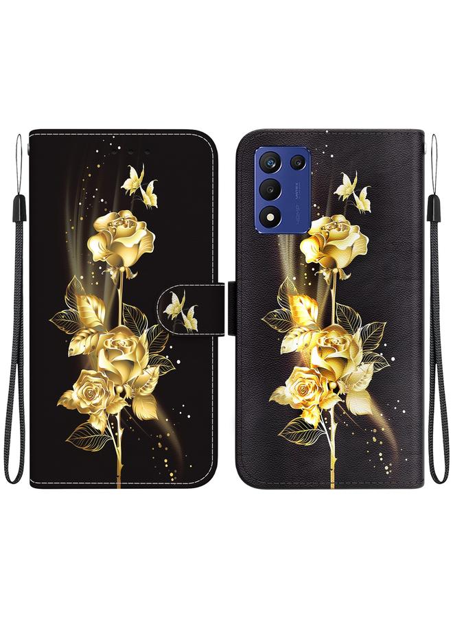 اس-توب جراب هاتف OPPO K9s 5G مصنوع من الجلد برسومات ملونة وملمس كريستالي - Image 1