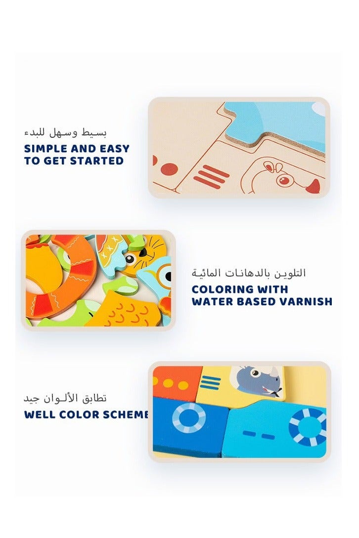 DURKU Cute Animal Jigsaw Puzzle Toy for Girls Age 3+ - Perfect Birthday Gift for Baby - Image 5