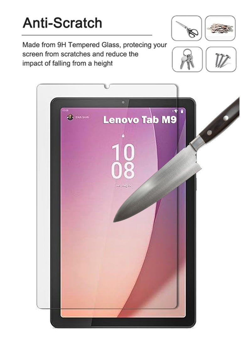 [2 Pcs] For Lenovo Tab M9- 9.0 Inch - Premium Tempered Glass Anti-Scratch, Smudge Proof Easy Installation Screen Protector Guard - Image 2