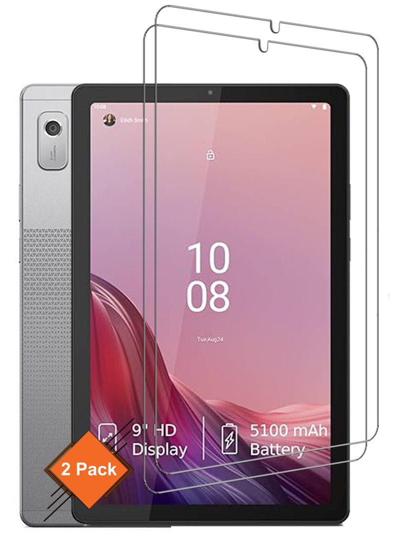 [2 Pcs] For Lenovo Tab M9- 9.0 Inch - Premium Tempered Glass Anti-Scratch, Smudge Proof Easy Installation Screen Protector Guard - Image 1