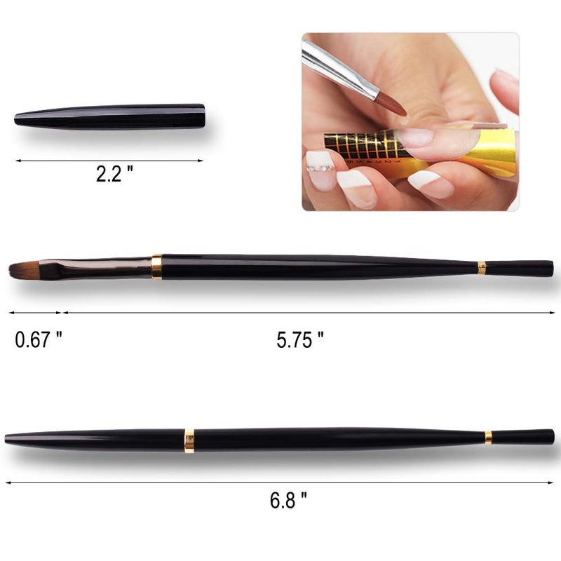 SILPECWEE 1Pc Acrylic Nail Art Brush Mermaid Design UV Gel Builder Nail Drawing Pen Poly Extension Gel Brush Manicure Salon Accessories - Image 2