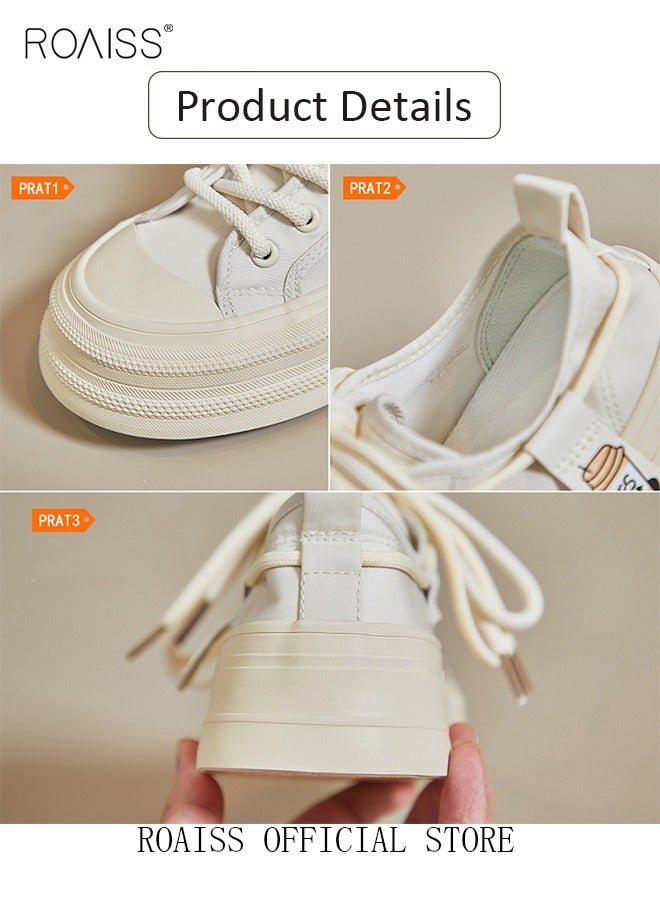 رويس أحذية نسائية كلاسيكية من القماش، أحذية برباط منخفضة، أحذية رياضية غير رسمية متعددة الاستخدامات للسيدات، أحذية مسطحة مريحة بنعل مانع للانزلاق، مناسبة للارتداء اليومي والأنشطة الخارجية - Image 4