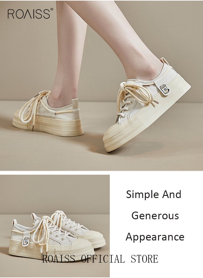 Women Casual Sneakers Versatile for Daily Use Flat and Comfortable Long Lace Design Lightweight and Breathable Non Slip Large Sole for Women - pzsku/Z4405124780A681BD8A93Z/45/_/1735200351/8b74050f-a91b-4fe8-8823-c720a2bcc2a6