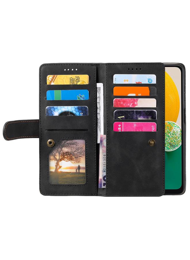 اس-توب جراب لهاتف Samsung Galaxy A36 مصنوع من الجلد مزود بسحاب وتسع بطاقات مع حبل تعليق - Image 4