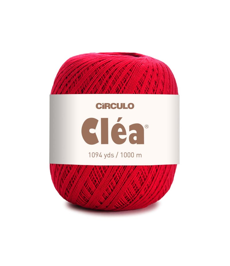 CÃRCULO Circulo Clea Yarn Crochet Thread Fine Size 1082 Perfect for Weaving 100 Mercerized Brazilian Cotton Pack of 1 Ball 53 oz 1094 yds Color 3635 Passion - Image 3