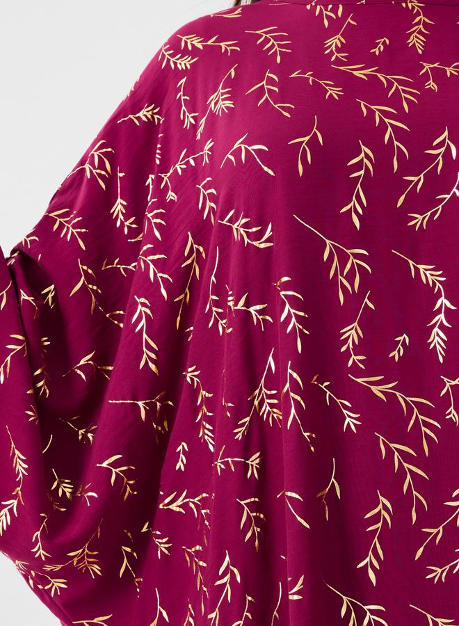 Take Two Take Two Foil Printed Batwing Sleeve Kaftan  - Image 3