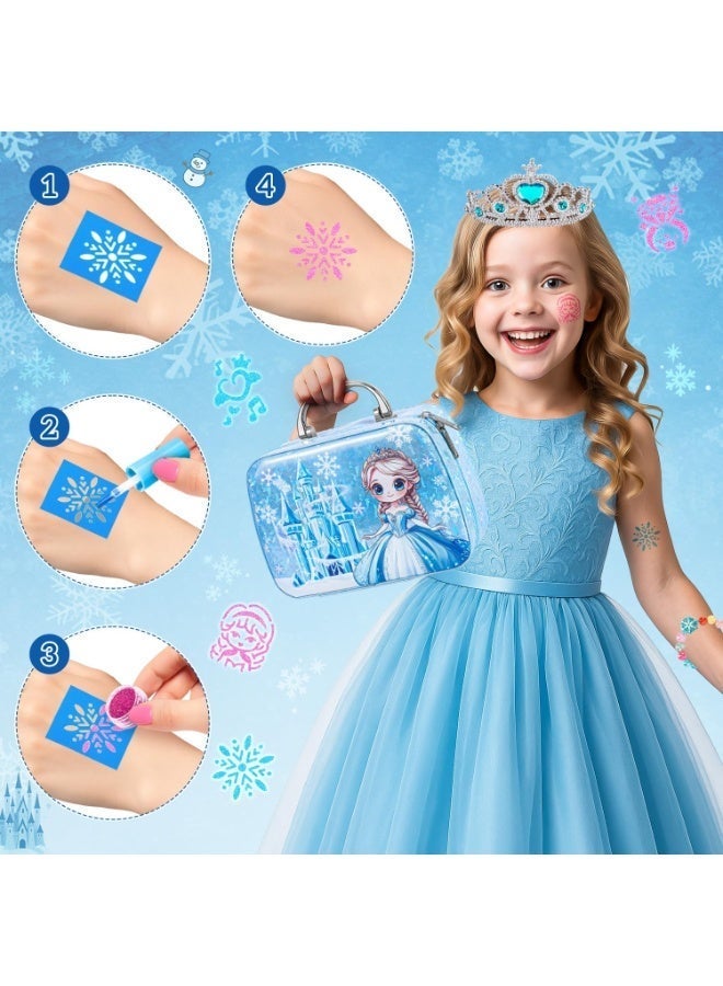 Bukela Kids Makeup Kit for Girl, Washable Makeup Set for Girls, Simulation Makeup for Kids, Girl Toys Princess Children Play Makeup Kit with Cosmetic Case Birthday Gifts for Girls - Image 5
