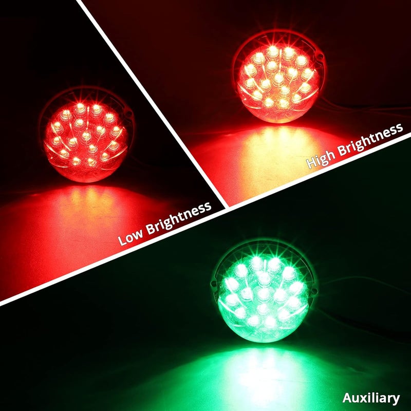 Partsam Dual Revolution Red/Green 17 LED Watermelon Light for Trucks - Image 2