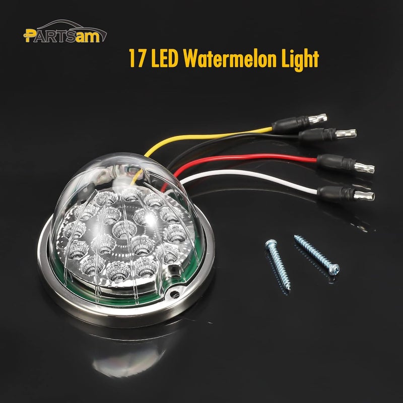 Partsam Dual Revolution Red/Green 17 LED Watermelon Light for Trucks - Image 3