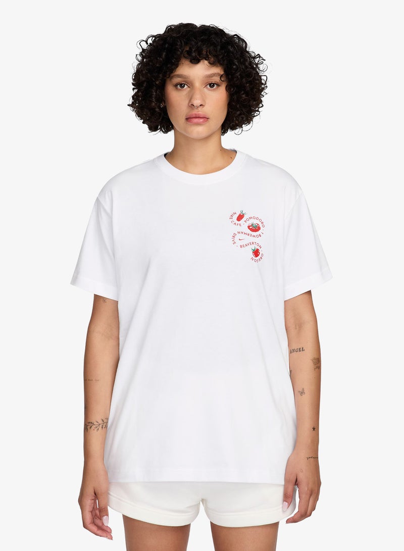 Nike Nsw Classic Boyfriend Café Tomato T-Shirt - Image 1