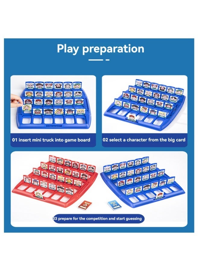 لعبة كلاسيكية من "من يكون؟" – ألواح تخمين تفاعلية للعائلة مع عداد تسجيل النقاط، لتطوير المنطق والاستنتاج للأطفال والكبار - Image 5