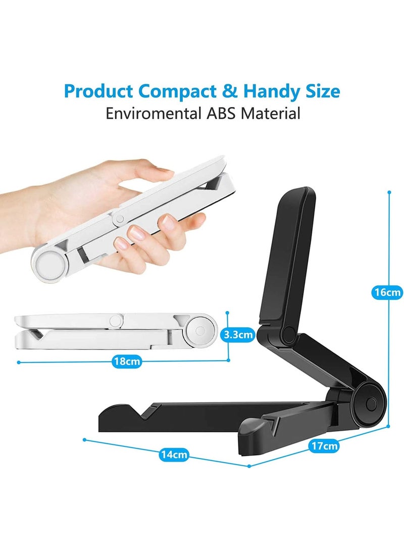 VOVIGGOL VOVIGGOL Tablet Stands and Holders Adjustable, Portable Tablet Stand Holder for iPad, Samsung Galaxy and Kindle Fire Tablets, Desktop Mobile Phone Stand for iPhone 12 11 Pro Max (Black) - Image 5