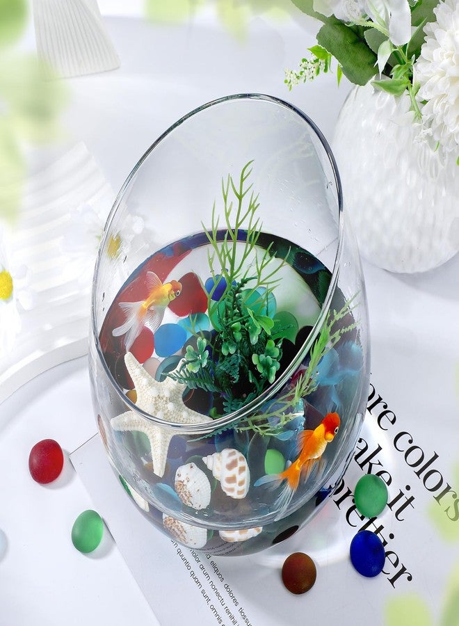 SUREAM Mixed Colored Flat Glass Gems, 0.8LB Glass Pebbles Beads for Vases Fillers Aquarium Fish Tank Rocks DIY Crafts Table Scatter Decoration - Image 5