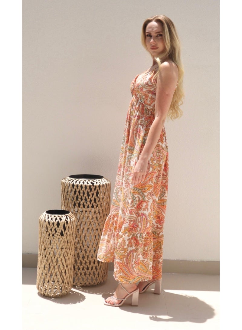 Alorabella Scarlett Paisley Maxi - Orange  - Image 2