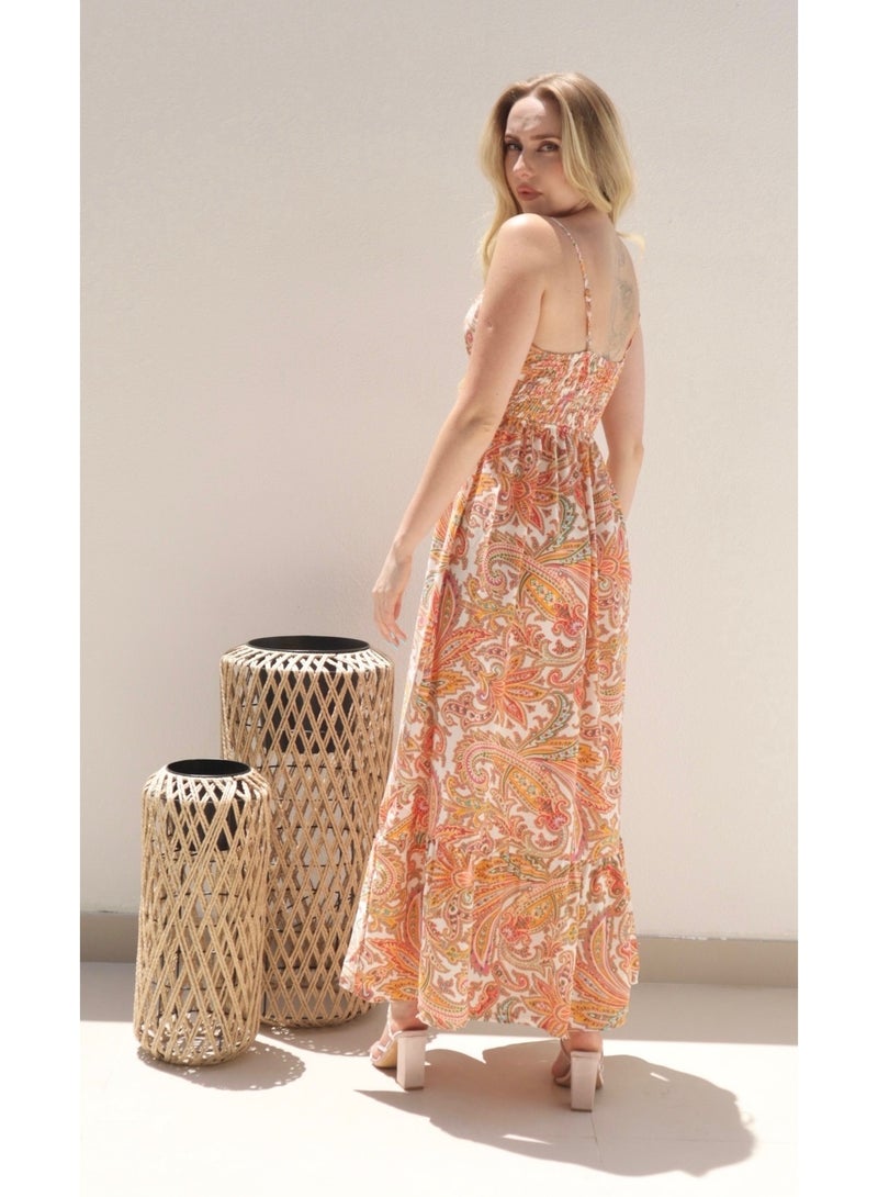 Alorabella Scarlett Paisley Maxi - Orange  - Image 3