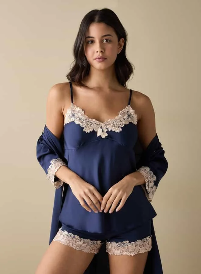 Splash FAV Lace Detail 5-Piece Pyjama Set