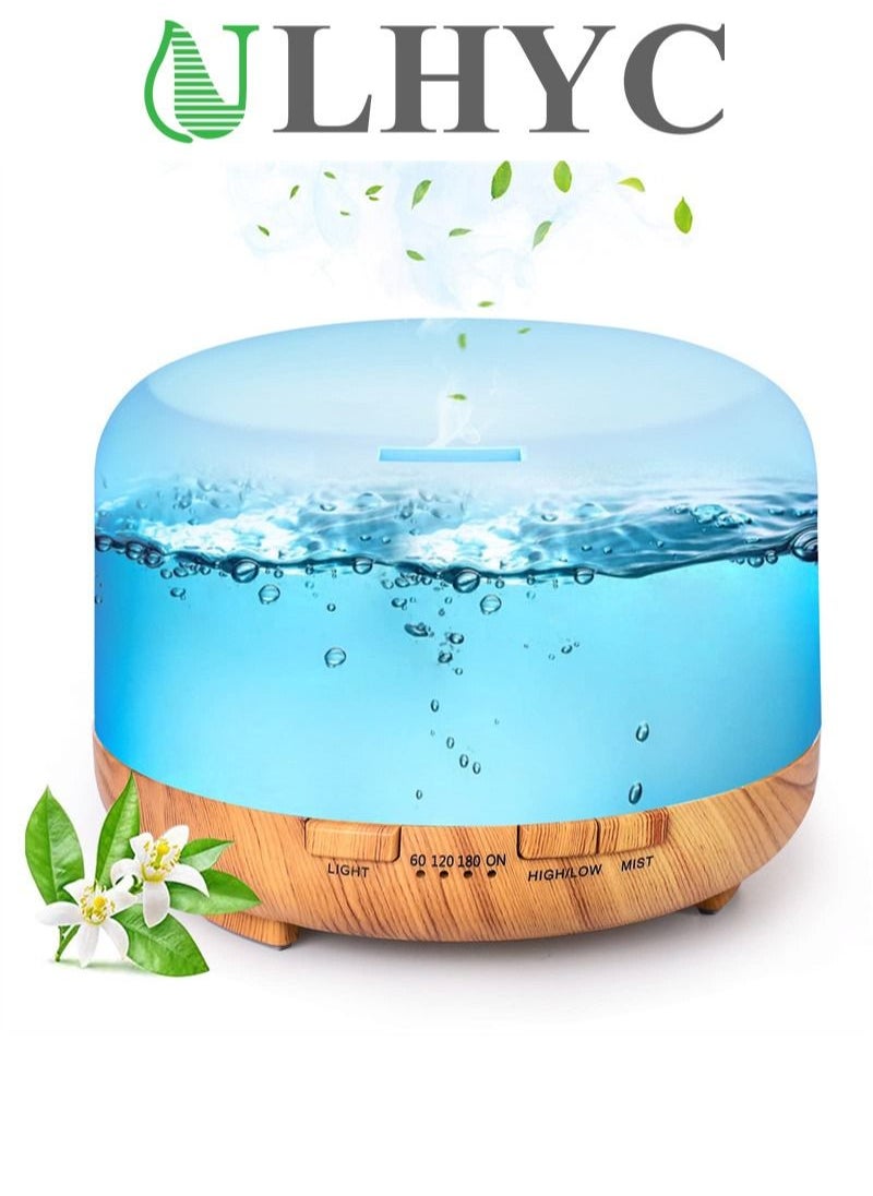 ULHYC - Essential Oil Diffusers, 500ml Diffusers for Essential Oils Large Room,Home, Aromatherapy Oil Diffuser with Cool Mist - Image 1
