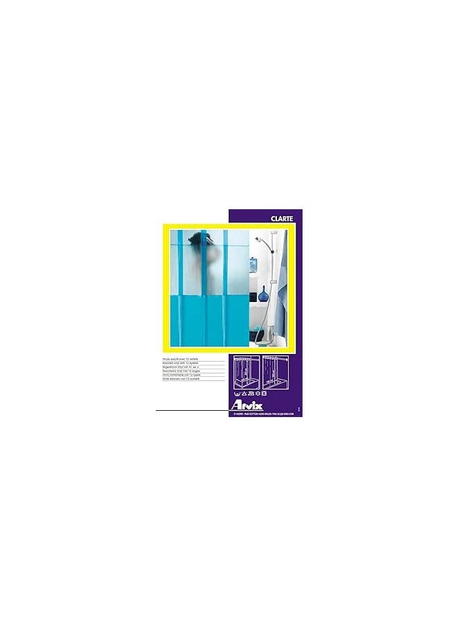 Rahalife wohnideenshop Shower Curtain 180 x 200 cm Vinyl Cassette Design Rings not Included 