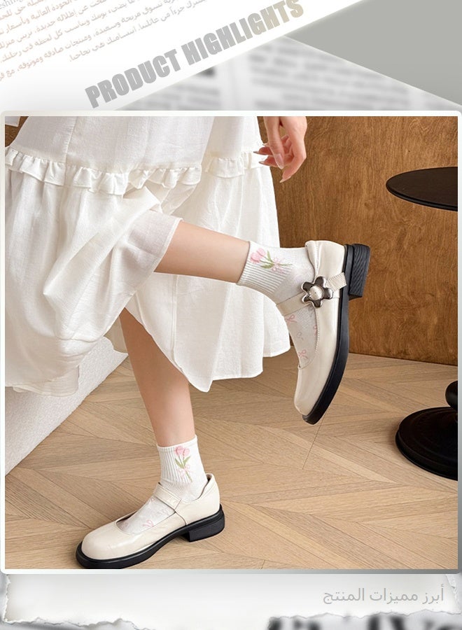 5 Pairs Women's Sweet Floral & Bow Print Ankle Socks, Cute Pink Flower Socks with Breathable Fabric, Soft Casual Low Cut Socks for Daily Wear, Spring & Summer - Image 3