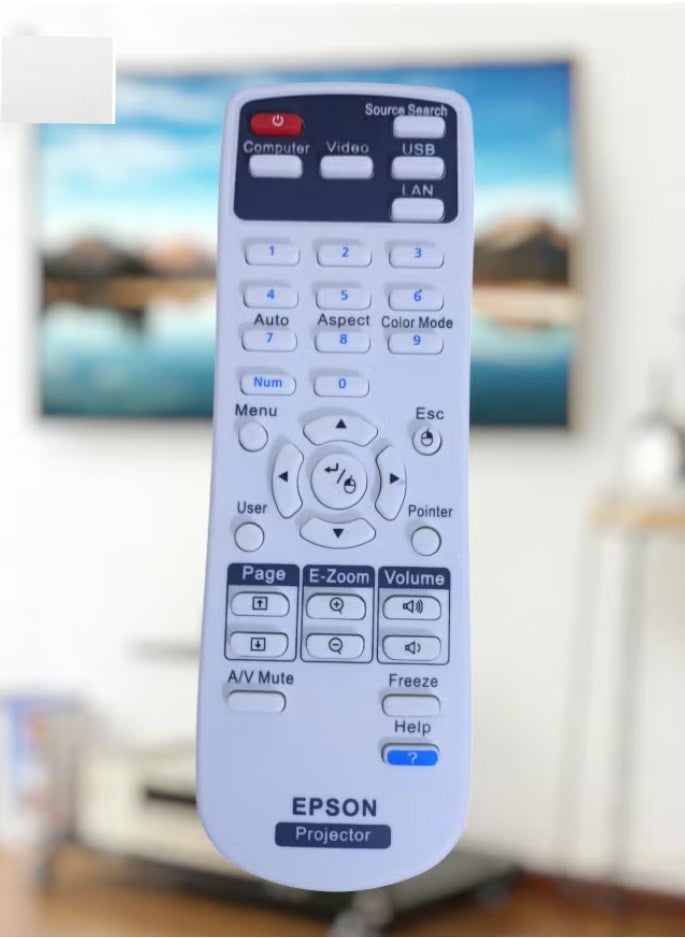 Universal Remote Control for Projector – Compatible with All Projector Models (Home Cinema, PowerLite, EB, EX, VS, BrightLink, EMP Series) – Easy Setup, No Programming Required, Long-Range, Reliable Control for Projectors