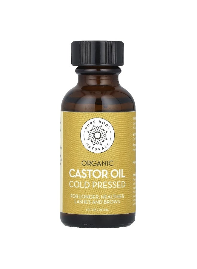 PURE BODY NATURALS Pure Body Naturals, Organic Castor Oil Kit, 1 fl oz (30 ml)  - Image 1