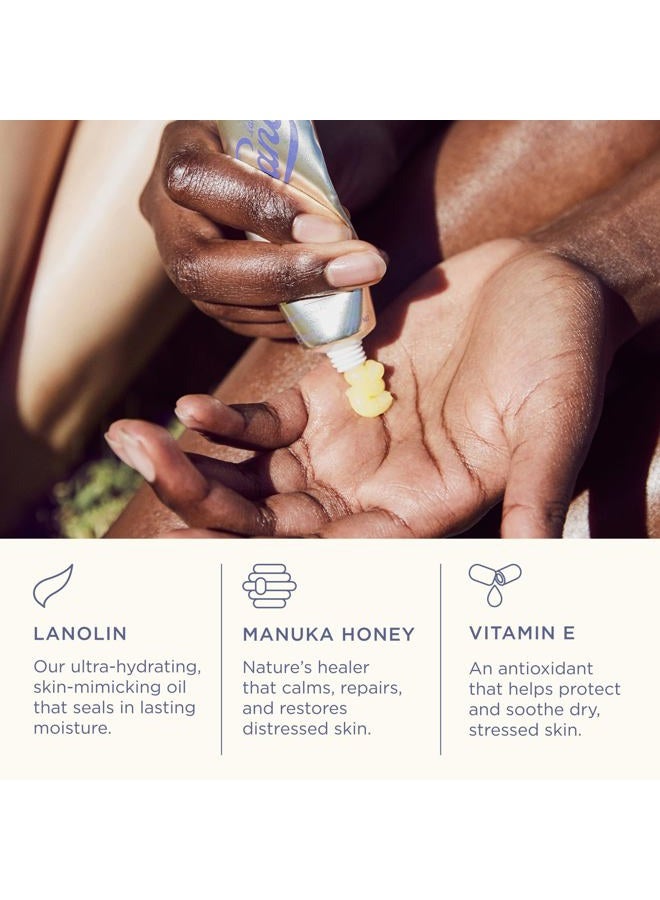 Lanolips Golden Dry Skin Salve - Lanolin Ointment with Vitamin E & Manuka Honey - Relief for Extremely Dry Skin - Healing Salve for Dry Hands, Cracked Lips, Skin Patches - Dermatologist Tested (25g) - Image 3