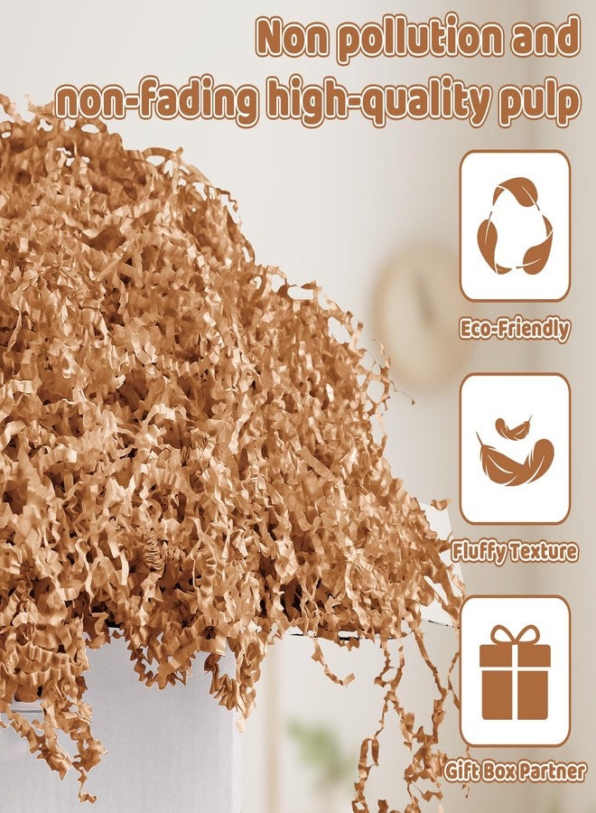 Resflyar 1 LB Crinkle Cut Paper Shred Filler, Brown Crinkle Shredded Paper for Gift Wrapping Basket Filling, Handmade Decoration, Birthdays, Weddings, Anniversaries, and All Occasions - Image 3